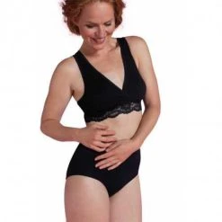 Carriwell Organic Crossover Imetysliivi, M, Musta