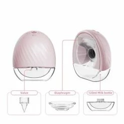 Horigen Handsfree Rintapumppu, Sähkökäyttöinen - Rosa -Baby Wallaby Shop horigen handsfree rintapumppu saehkoekaeyttoeinen rosa 3