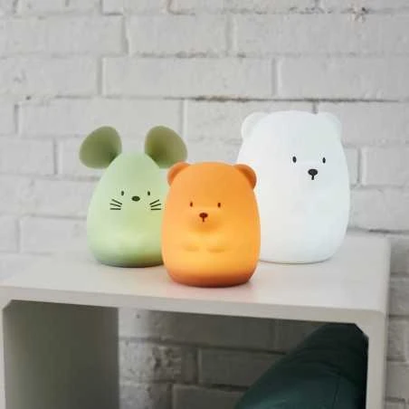 Nattou Silikoninen Yövalo 16cm, Bear White 5 Nattou Silikoninen Yövalo 16cm, Bear White - Image 3