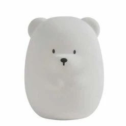 Nattou Silikoninen Yövalo 16cm, Bear White