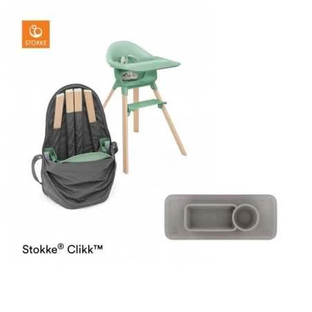 Stokke Clikk Syöttötuoli, Clover Green + Stokke Clikk Travel Bag + Stokke Clikk Ruokailualusta, Harmaa 8 Stokke Clikk Syöttötuoli, Clover Green + Stokke Clikk Travel Bag + Stokke Clikk Ruokailualusta, Harmaa - Image 6