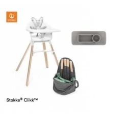 Stokke Clikk Syöttötuoli, Valkoinen + Stokke Clikk Travel Bag + Stokke Clikk Ruokailualusta, Harmaa -Baby Wallaby Shop stokke clikk syoettoetuoli valkoinen stokke clikk travel bag stokke clikk ruokailualusta harmaa 5