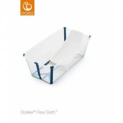 Stokke Flexi Bath Bundle, Taitettava Amme Transparent/Blue (Kirkas/sininen)
