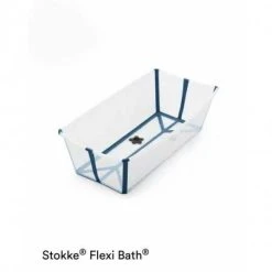 Stokke Flexi Bath Large, Taitettava Amme, Transparent Blue