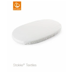 Stokke Sleepi Fitted Sheet, Muotolakana, Valkoinen