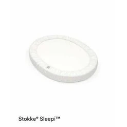 Stokke Sleepi Mini Muotoonommeltu Lakana V3 - Fans Grey -Baby Wallaby Shop stokke sleepi mini muotoonommeltu lakana v3 fans grey 1