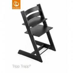 Stokke Tripp Trapp Syöttötuoli Oak, Musta